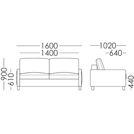 Диван прямой Maribo 1400 