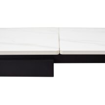 Стол FORIO 160 MATT WHITE MARBLE SOLID CERAMIC / BLACK, ®DISAUR