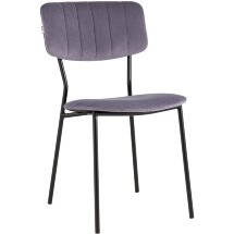 Стул Stool Group для кухни Бандо велюр пыльно-сиреневый черные ножки из металла
