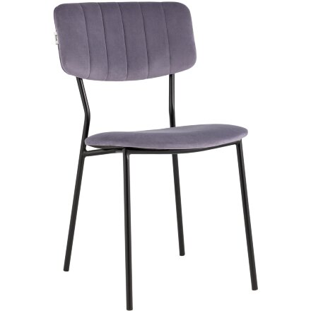 Стул Stool Group для кухни Бандо велюр пыльно-сиреневый черные ножки из металла 