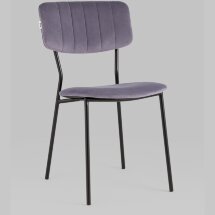 Стул Stool Group для кухни Бандо велюр пыльно-сиреневый черные ножки из металла