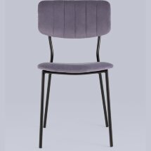 Стул Stool Group для кухни Бандо велюр пыльно-сиреневый черные ножки из металла