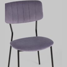 Стул Stool Group для кухни Бандо велюр пыльно-сиреневый черные ножки из металла