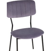Стул Stool Group для кухни Бандо велюр пыльно-сиреневый черные ножки из металла