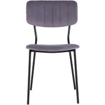 Стул Stool Group для кухни Бандо велюр пыльно-сиреневый черные ножки из металла