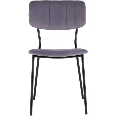 Стул Stool Group для кухни Бандо велюр пыльно-сиреневый черные ножки из металла 
