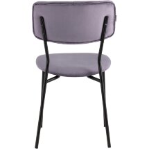 Стул Stool Group для кухни Бандо велюр пыльно-сиреневый черные ножки из металла