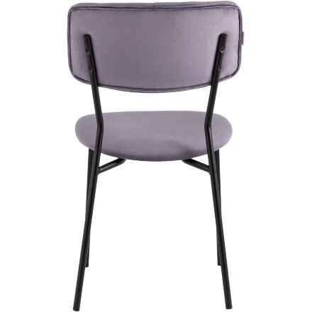 Стул Stool Group для кухни Бандо велюр пыльно-сиреневый черные ножки из металла 