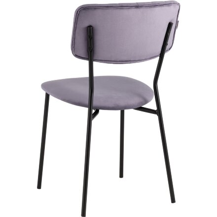 Стул Stool Group для кухни Бандо велюр пыльно-сиреневый черные ножки из металла 
