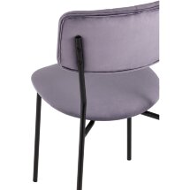 Стул Stool Group для кухни Бандо велюр пыльно-сиреневый черные ножки из металла