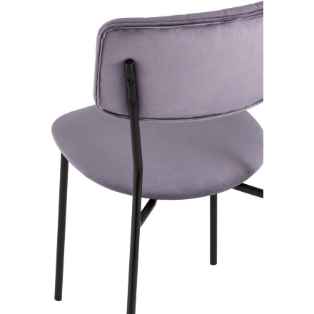 Стул Stool Group для кухни Бандо велюр пыльно-сиреневый черные ножки из металла 