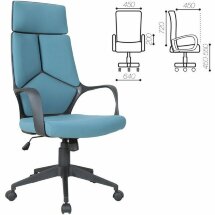 Кресло офисное BRABIX PREMIUM &quot;Prime EX-515&quot;, ткань, голубое, 531568