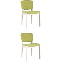 Комплект из двух стульев Stool Group FROST салатовый обеденный деревянный массив гевеи цвет беленый дуб