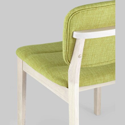 Комплект из двух стульев Stool Group FROST салатовый обеденный деревянный массив гевеи цвет беленый дуб 