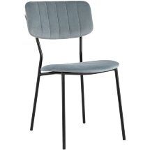 Стул Stool Group для кухни Бандо велюр серый черные ножки из металла