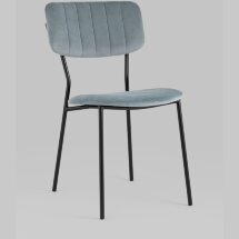 Стул Stool Group для кухни Бандо велюр серый черные ножки из металла