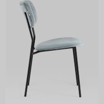 Стул Stool Group для кухни Бандо велюр серый черные ножки из металла