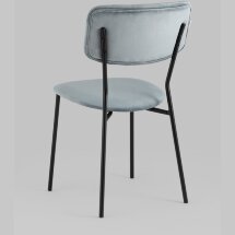 Стул Stool Group для кухни Бандо велюр серый черные ножки из металла