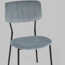 Стул Stool Group для кухни Бандо велюр серый черные ножки из металла