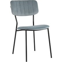 Стул Stool Group для кухни Бандо велюр серый черные ножки из металла