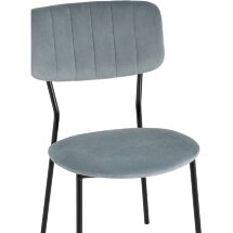 Стул Stool Group для кухни Бандо велюр серый черные ножки из металла