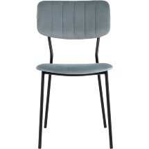 Стул Stool Group для кухни Бандо велюр серый черные ножки из металла