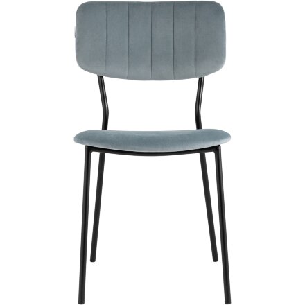 Стул Stool Group для кухни Бандо велюр серый черные ножки из металла 