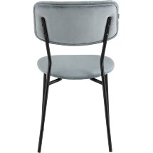 Стул Stool Group для кухни Бандо велюр серый черные ножки из металла
