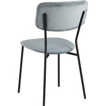Стул Stool Group для кухни Бандо велюр серый черные ножки из металла