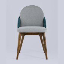 Комплект из двух стульев Stool Group HELGA светло-серый/бирюзовый обеденный