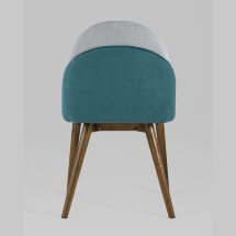 Комплект из двух стульев Stool Group HELGA светло-серый/бирюзовый обеденный