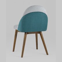 Комплект из двух стульев Stool Group HELGA светло-серый/бирюзовый обеденный