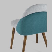 Комплект из двух стульев Stool Group HELGA светло-серый/бирюзовый обеденный