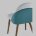 Комплект из двух стульев Stool Group HELGA светло-серый/бирюзовый обеденный 