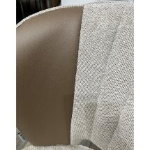 Стул HERMES WZ2042-02 светло-бежевый фактурный велюр/ HK017-31 серо-коричневый PU, М-City