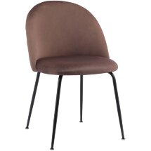 Стул Stool Group Mystere Black, коричневый обивка велюр ножки металлические черные