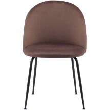 Стул Stool Group Mystere Black, коричневый обивка велюр ножки металлические черные