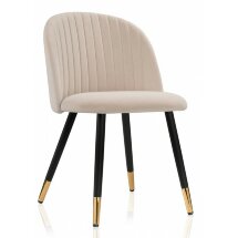 Стул на металлокаркасе Gabi beige / black / gold