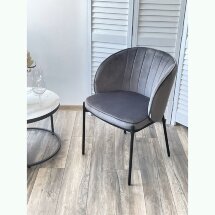 Стул DIANA BLUVEL-14 GREY, велюр / черный каркас М-City