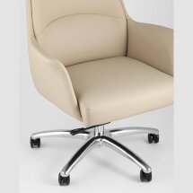 Компьютерное кресло TopChairs TopChairs Viking офисное бежевое обивка экокожа, металлический каркас