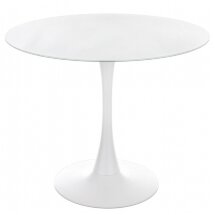 Стол стеклянный Tulip 90 super white glass