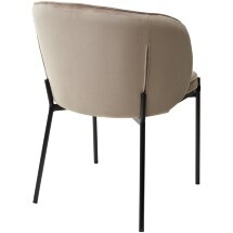 Стул DIANA BLUVEL-40 BEIGE, велюр / черный каркас М-City