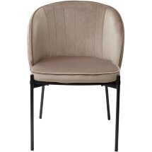 Стул DIANA BLUVEL-40 BEIGE, велюр / черный каркас М-City