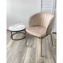 Стул DIANA VBP206 античный светло-бежевый/ золотой каркас М-City