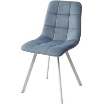 Стул CHILLI SQUARE G108-56 пудровый синий, велюр/ белый каркас М-City