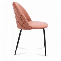 Стул Stool Group Mystere Black, розовый обивка велюр ножки металлические черные