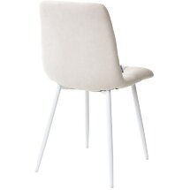 Стул CHILLI UF860-01B бежевый, ткань/белый каркас М-City