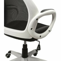 Кресло офисное BRABIX PREMIUM &quot;Genesis EX-517&quot;, пластик белый, ткань/экокожа/сетка черная, 531573