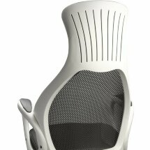 Кресло офисное BRABIX PREMIUM &quot;Genesis EX-517&quot;, пластик белый, ткань/экокожа/сетка черная, 531573