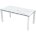 Стол CORNER 120 MATTE STATUARIO Белый мрамор матовый керамика, стекло/ белый каркас, ®DISAUR 